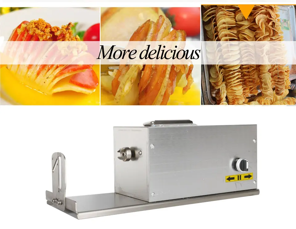 Discount Twister Potato Tornado Slicer Machine Automatic Spiral Cutter Vegetable slicer Twister Food Processor 110/220v Potato Cutter CE 2