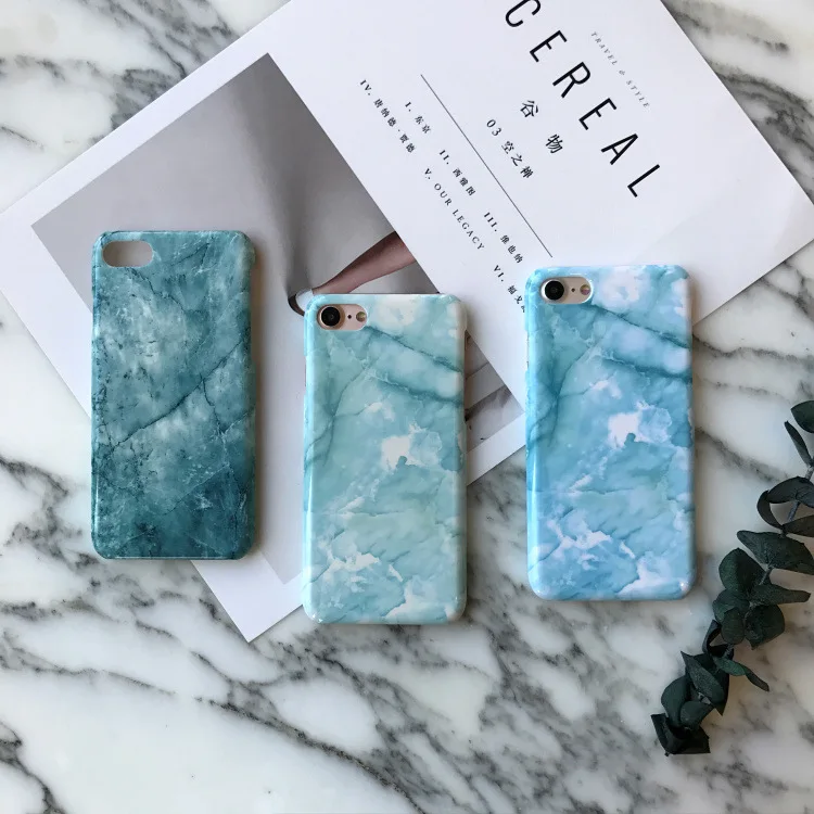 2018 прямые продажи мраморный узор камень текстура телефон для Iphone 6 6s Plus Жесткий ПК