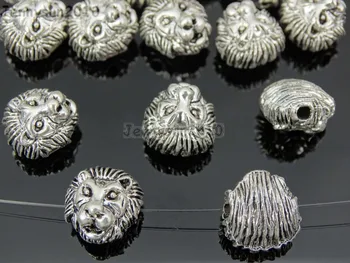

Solid Metal Vintage Tibetan Silver Lion Head Bracelet Necklace Connector Charm Beads 50Pcs/Pack