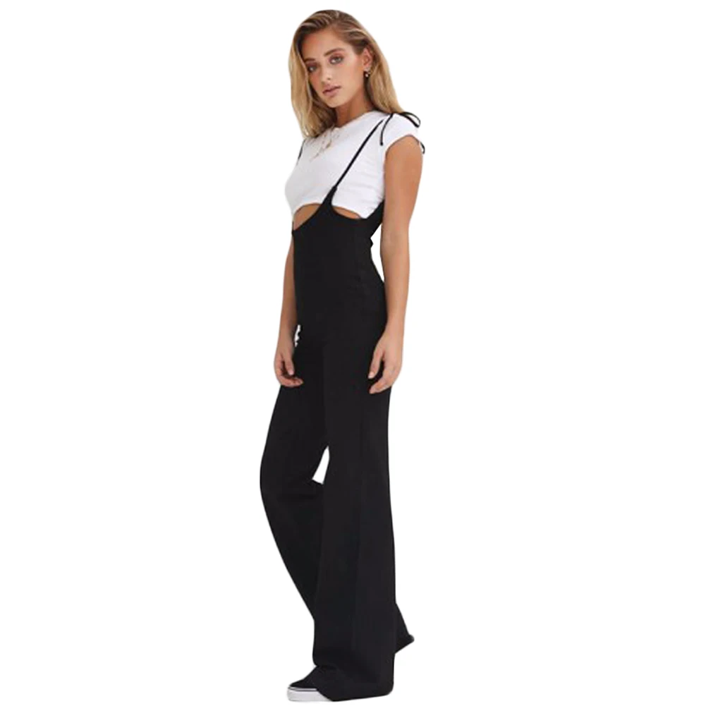 YJSFG HOUSE 2019 New Women Overalls High Waist Wide Leg Long Pants Flared Bell Bottom Ladies Long Pants Rompers Casual Bandage YJSFG HOUSE 2019 New Women Overalls High Waist Wide Leg Long Pants Flared Bell Bottom Ladies Long Pants Rompers Casual Bandage