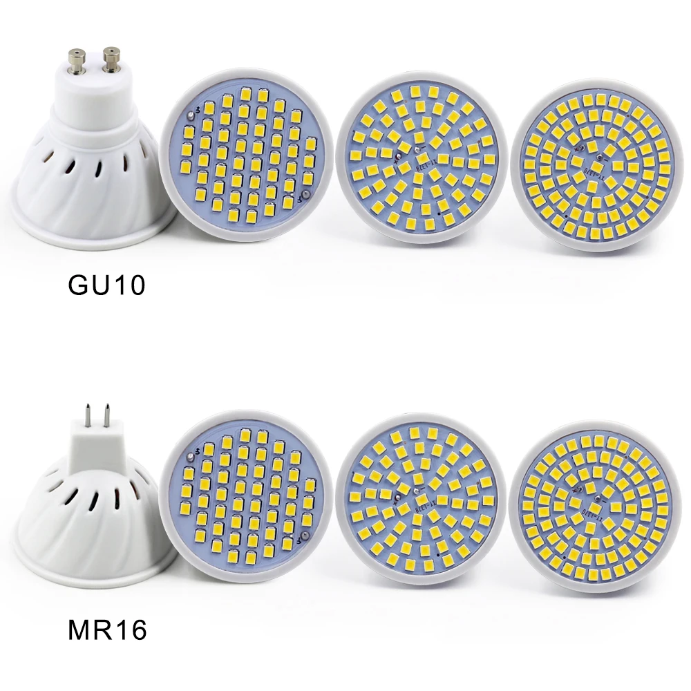 Lampada LED lámpara E27 E14 MR16 GU10 220 V 240 V Bombillas de foco de luz LED Bombilla 3 W 5 W 7 W SMD 2835 lámpara Led Spot bombilla de luz