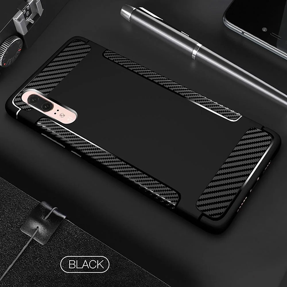 

NORTHFIRE Carbon Fiber Phone Case For Huawei P20 Pro P20 Lite P smart Soft Silicone Case For Huawei Y5 Y6 Y9 Mate 10 20 Cover
