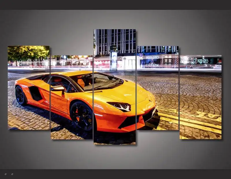 Hd Печатный город огни автомобиль картина холст печать декор комнаты плакат