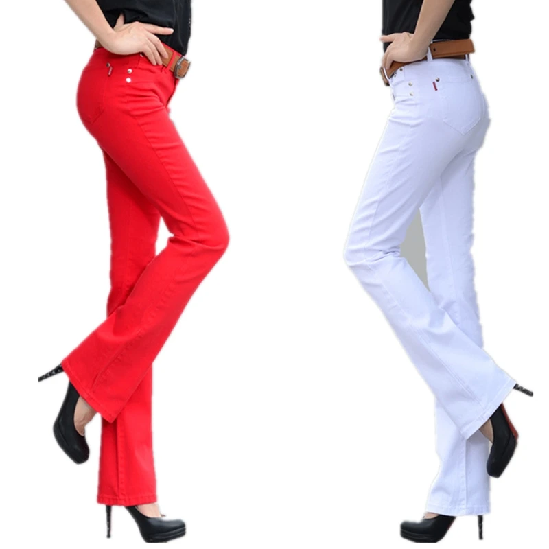 Goedkoop 2017 herfst nieuwe candy kleur Vrouwen Jeans Lange stretch Slim Fit jeans rechte pils Size Sexy Fashion Casual Lady broek Z2401