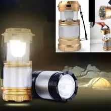 Солнечный светодио дный светодиодный складной фонари портативный светодиодная лампа-фонарь подвесной светильник светодио дный кемпинг LED Recargable