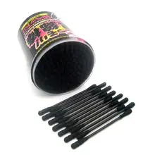 150 шт./лот активированный уголь черный ватный тампон двойной головы одноразовые Очищение ватный тампон ватные макияж инструменты