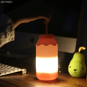 

JW_Creative Cute Baby Bottle Night Lights Light-Up Blue pink Birthday Gifts for Children Led Toys Projection Lamps Rechargeable