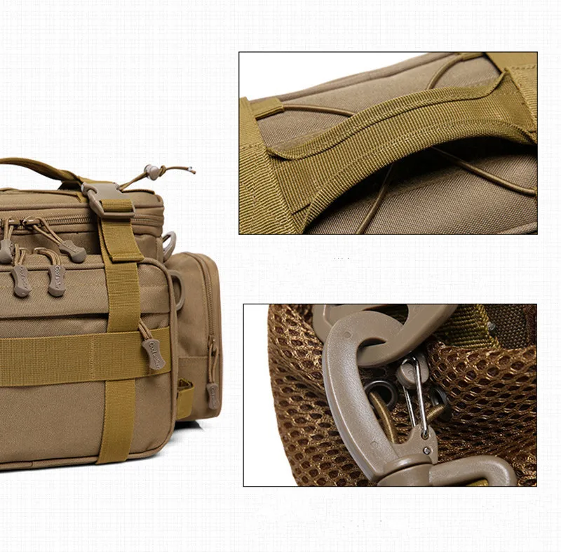 Tecido de Nylon Multifuncional-resistente ao Desgaste à Prova Bolsa de Armazenamento de Bolsas de Carretel de Pesca Isca de Pesca Equipamento de Pesca Água Bolsa Mochila d' 13 Esporte e Lazer