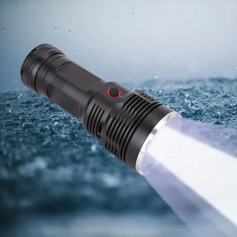 

Portable Flashlight Light Outdoor LED USB Flashlight Torch High Brightness for Camping Hunting Fishing