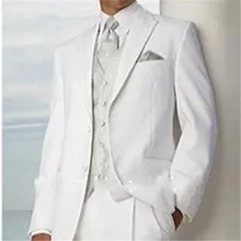 Костюм Homme Белый 3 предмета(куртка+ брюки+ жилет+ галстук) для свадьбы мужской костюм Жених выпускного вечера Terno Masculino Trajes De Hombre Блейзер 98