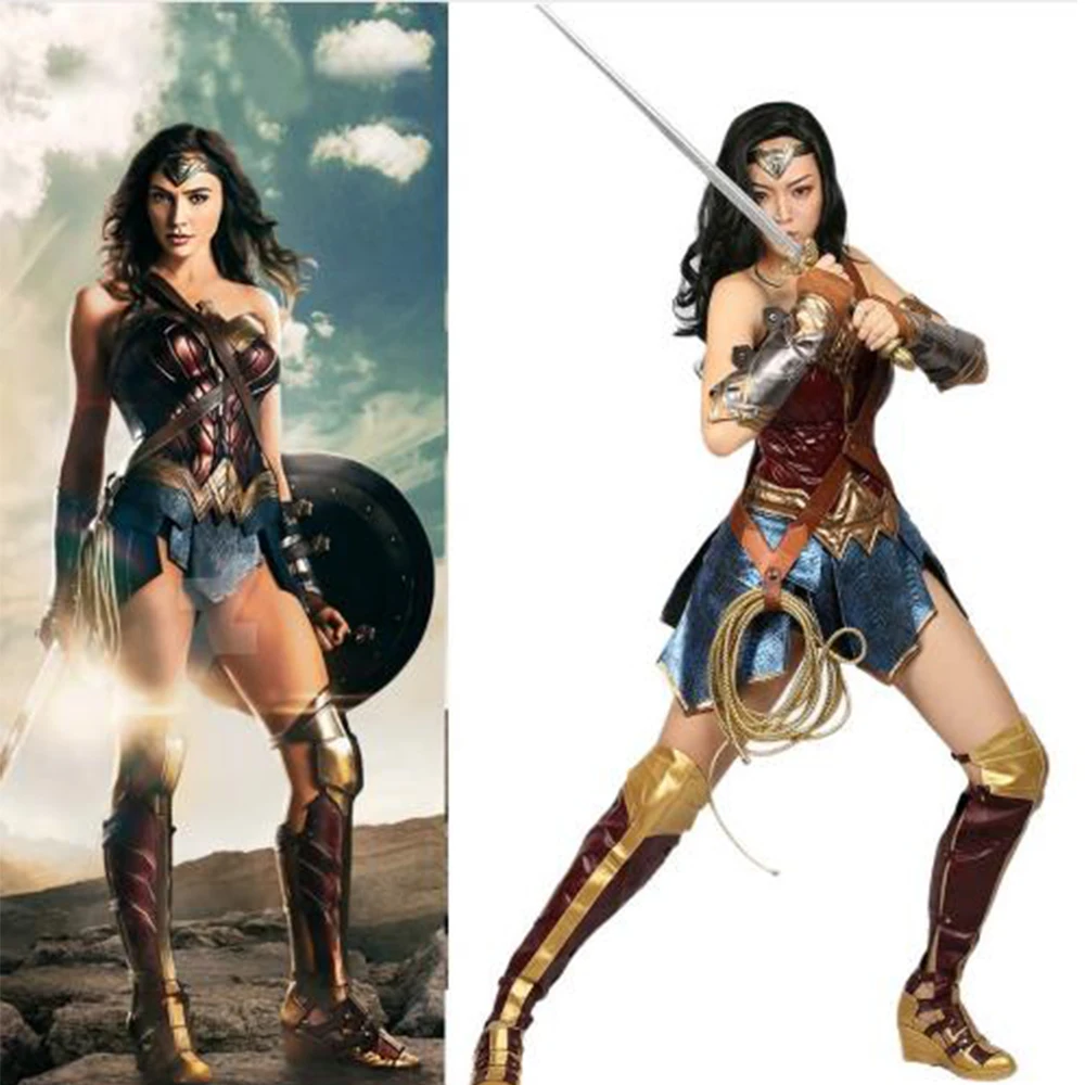 X COSTUME wonder woman косплэй костюм супергероя Женская Прохладный из искусственной кожи