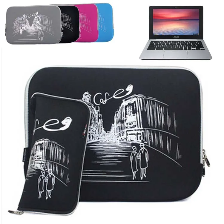 

Slim Neoprene Sleeve Protective Skin Laptop Bag Computer Case Cover for ASUS Chromebook C201/ C200/ Flip 11.6-inch Notebook