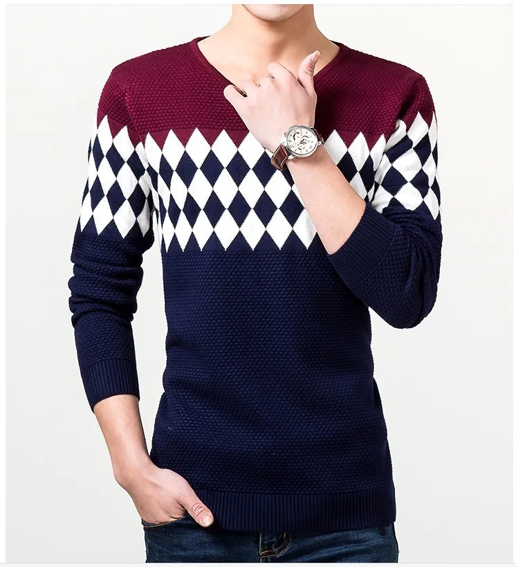 Sets The New Popular Men's Sweaters V neck Cultivate One's