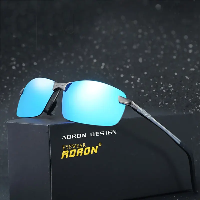 Мужские поляризационные солнцезащитные очки с ночным водителем, новинка, высококачественные мужские солнцезащитные очки в стиле ретро с квадратными полями, очки ночного видения