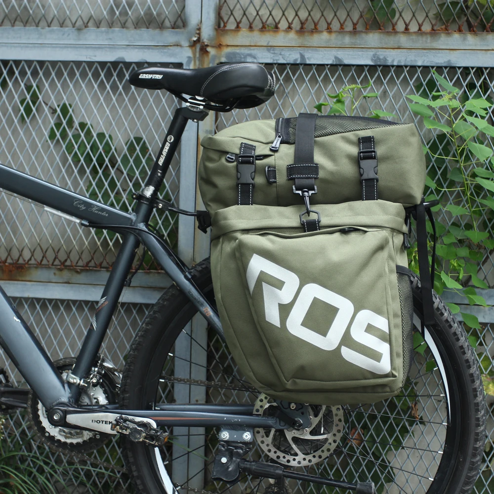 

ROSWHEEL 3-in-1 Waterproof Bicycle Bag Gear Pack Trunk Bags Cycling Double Side Rear Rack Tail Seat Pannier Pack Luggage Carrier