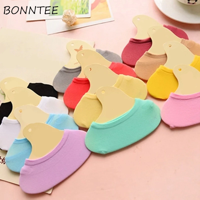 

Socks Women Candy Color Breathable Thin Soft Lovely Womens Kawaii Simple Solid Leisure All-match Female High Quality 2019 Chic
