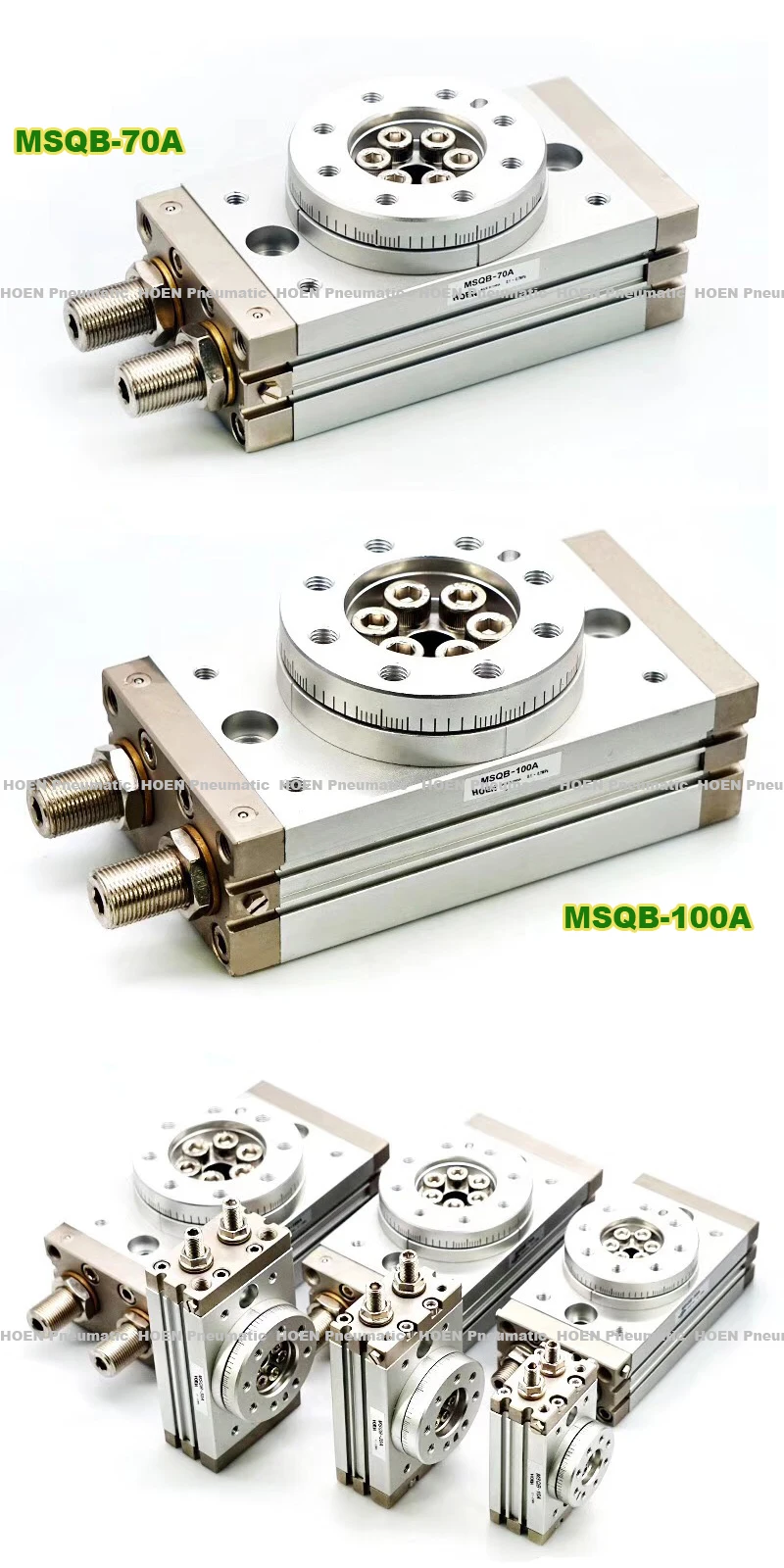 MSQ серии двойного действия роторный цилиндр/стойки и шестерни Тип пневматические Воздушные цилиндры MSQB-70R MSQB-70A