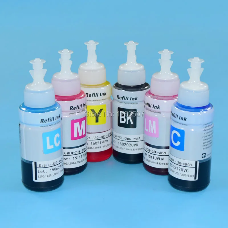 

T6731-T3736 UV Dye ink Refill Kits For Epson L800 L600 L601 L700 L701 L801 L805 L1300 L1800 L850 L4150 Printers