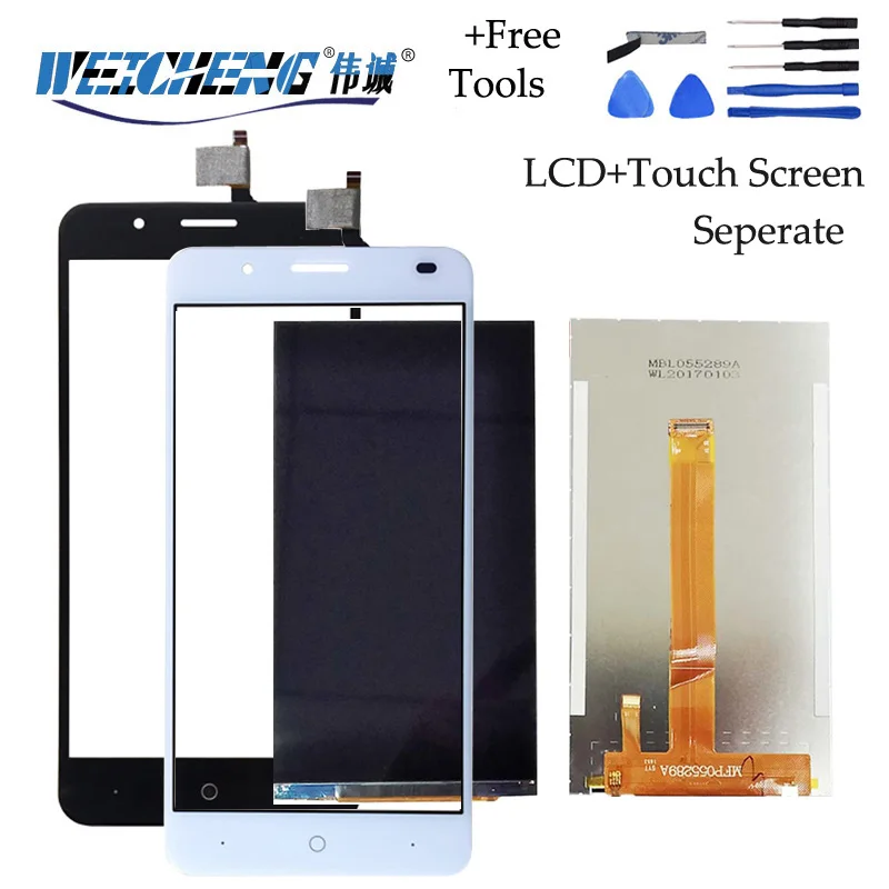 

WEICHENG Black/White For Ulefone Tiger LCD Display Touch Screen Digitizer Replacement For LCD Ulefone Tiger display phone+Tools
