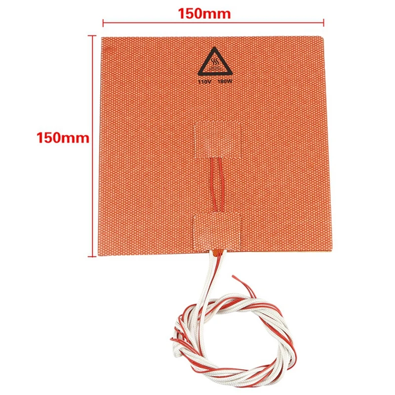 Аксессуары для 3d принтеров 150 мм x 150 мм 180 в Вт импортные силиконовые подушечки для горячей кровати с адгезией высокой температурой для 3d принтера