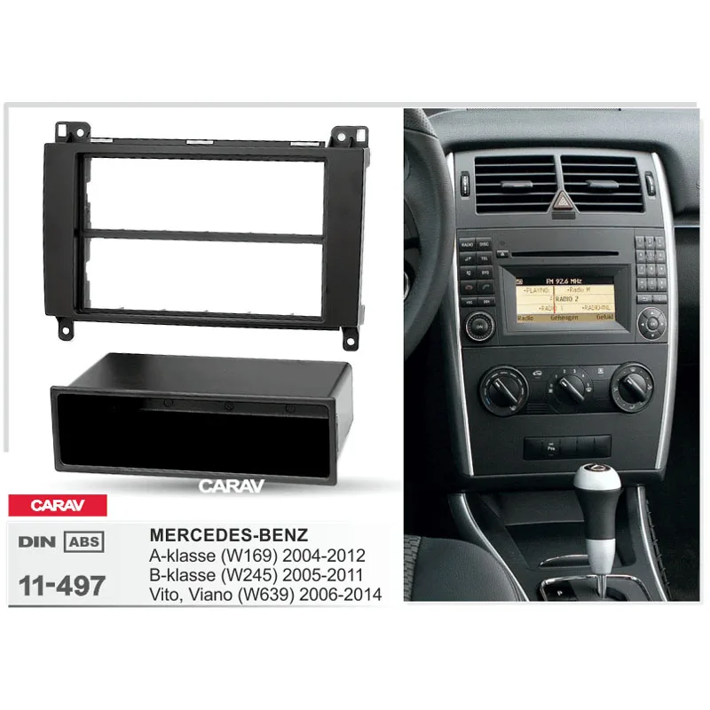 

CARAV 11-497 Top Quality Radio Fascia for MERCEDES-BENZ(W169)(W245)Vito(W639)Viano Stereo Fascia Dash CD Trim Installation Kit