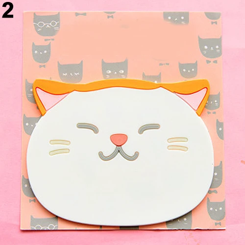POP ITEM! Kitchen Cute Cartoon Cat Coffee Drink Glass Cup Placemat Holder Pad Coaster - Цвет: 2