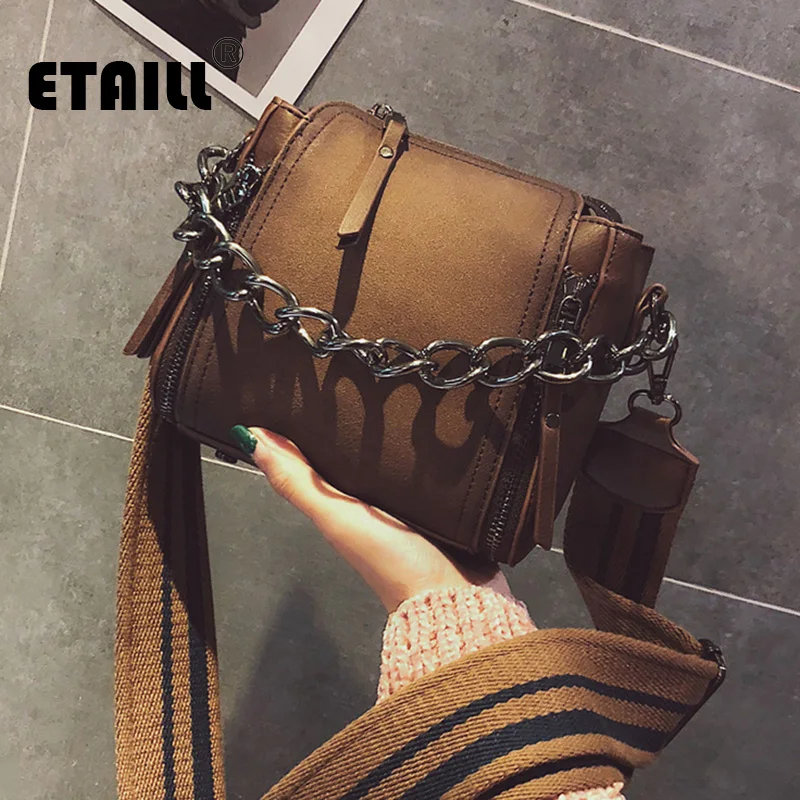 ETAILL модная женская сумка-мешок из нубука переносная большая сумка-мессенджер с