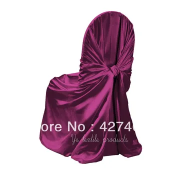 

Hot Sale Fuchsia Bag Self-Tie - Satin Chair Cover / Universal Satin Chair Cover For Wedding & Party