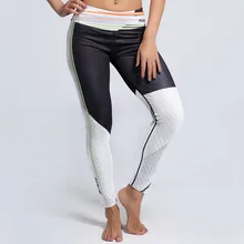 Женские гибкие простые Лоскутные обтягивающие штаны с принтом для тренировок в тренажерном зале для йоги бега занятий спортом леггинсы для фитнеса дропшиппинг