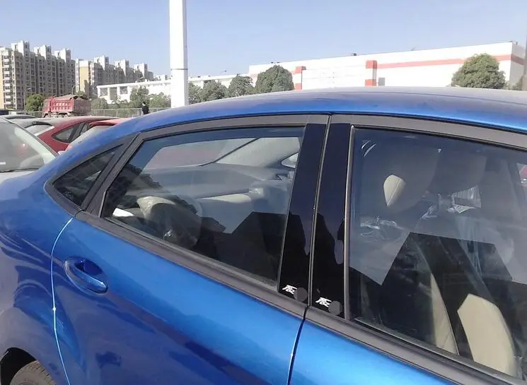 Авто среднего окна планки B C столб стикер для ford fiesta 4 шт./компл. автомобильные