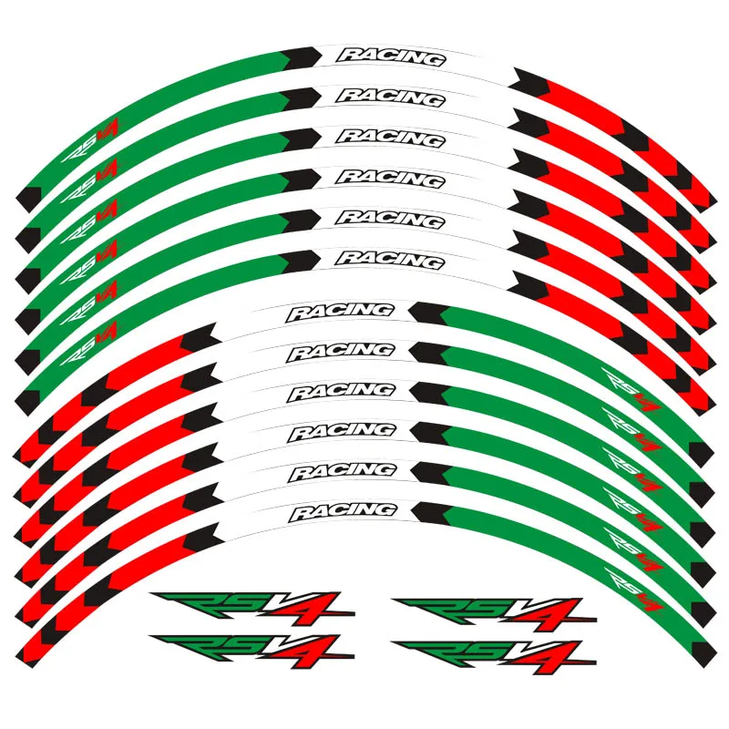 Новая мотоциклетная обувь 17 дюймов колесная наклейка светоотражающие водонепроницаемые наклейки для Aprilia RSV4 R/RR RSV4 RF RSV4 RFW мизано RSV4 завод из АБС-пластика