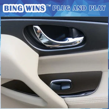 

4pcs ABS Chrome Interior Door Handle Armrest Cover For Nissan X-trail 2014 2015 Automobile Sticker Trim Car Styling Accessories