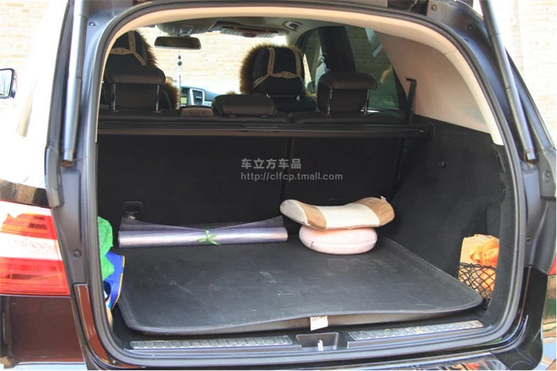 Автомобильный задний багажник щит безопасности тенты грузовой Чехол для Benz ML Class ML300 ML350 ML500 2006-2012/2013-(черный бежевый