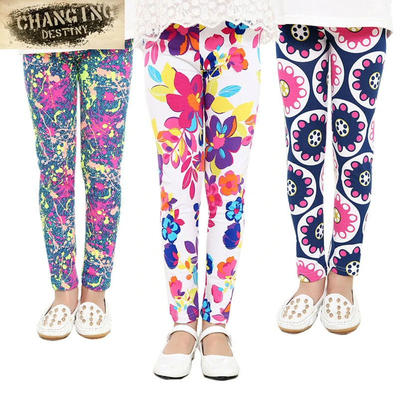 19 Colors Baby Kids Childrens Printing Flower Toddler Classic Leggings