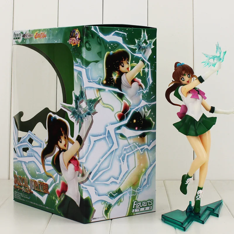 23cm Sailor Jupiter Kino Makoto Figure Model Toy Hot Japanese Anime Sailor Moon Figure Model Toy PVC Figuarts ZERO Toys for girl