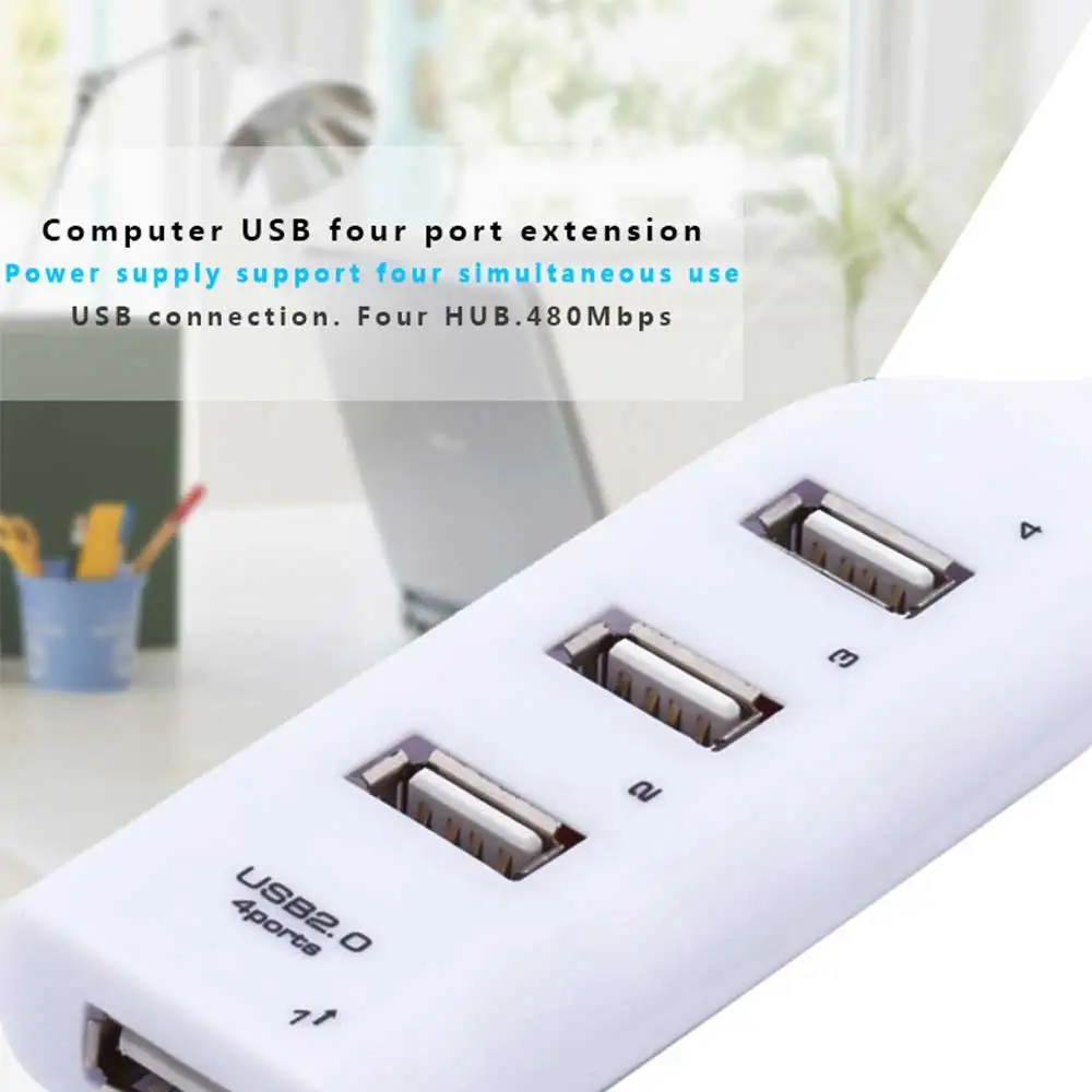 Высокоскоростной 45 см 4 порта usb хаб мини USB 2 0 сплиттер адаптер для ПК компьютер