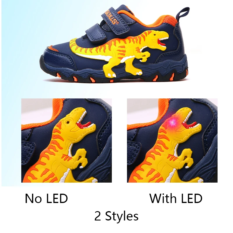 Dinoskulls Children Shoes 3D Dinosaur LED Boys Sneakers Light Up Sport Tennis Kids Trainers 2019 Autumn Baby Boy Shoes Dinoskulls Children Shoes 3D Dinosaur LED Boys Sneakers Light Up Sport Tennis Kids Trainers 2019 Autumn Baby Boy Shoes
