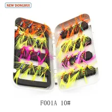 Newdonghui портативный Fly крюк рыбы приманки 32 шт. в коробке Рыбалка крючок приборы аксессуары рыбалки