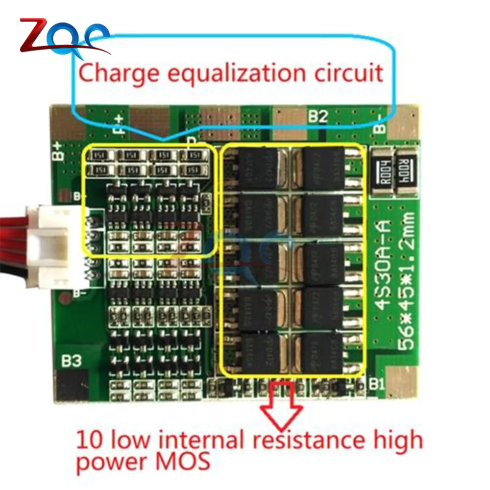 4S 30A 14,8 V литий-ионная батарея 18650 BMS пакеты Щит защиты печатной платы баланс интегральные схемы модуль