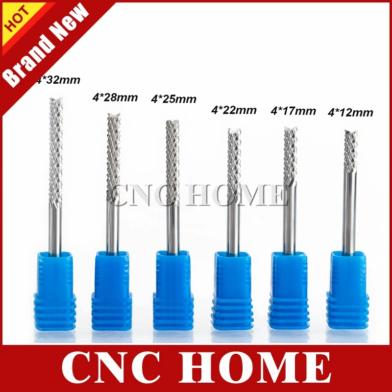 10pcs 4mm shank Carbide End Mill Engraving Bits CNC Rotary Burrs Set corn milling cutter PCB