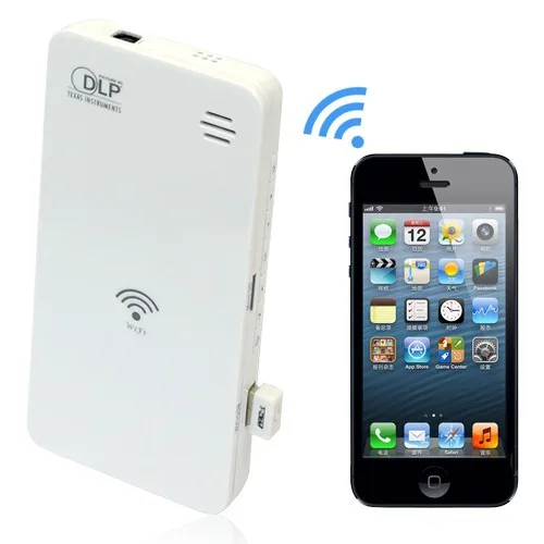 

Newest 2 in 1 portable SP-W500 Wireless WiFi Pocket LED Projector & Power Bank for iPhone Android Smart Phone