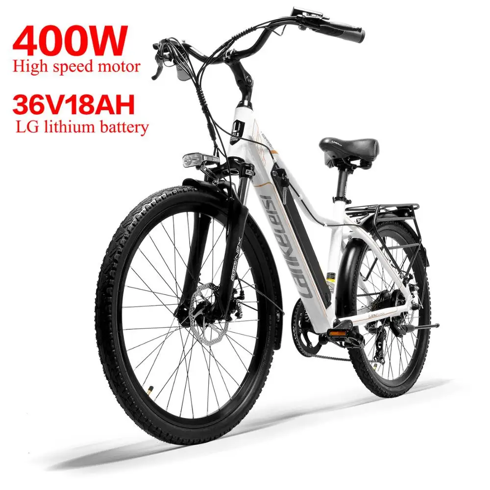 Perfect LANKELEISI Pard3.0 Electric Bike 36V 10.4AH Lithium Battery 400W High-speed Motor Hydraulic Disc Brake Endurance 3