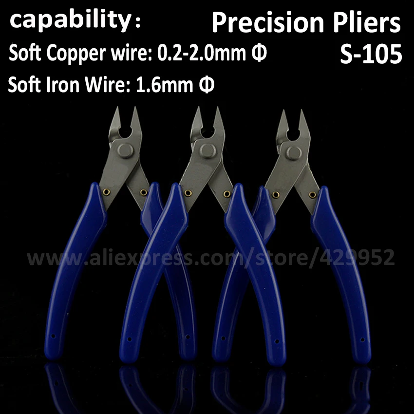 Diagonal Precision Plier S 105 Electrical Wire Cutter Side Snips Flush
