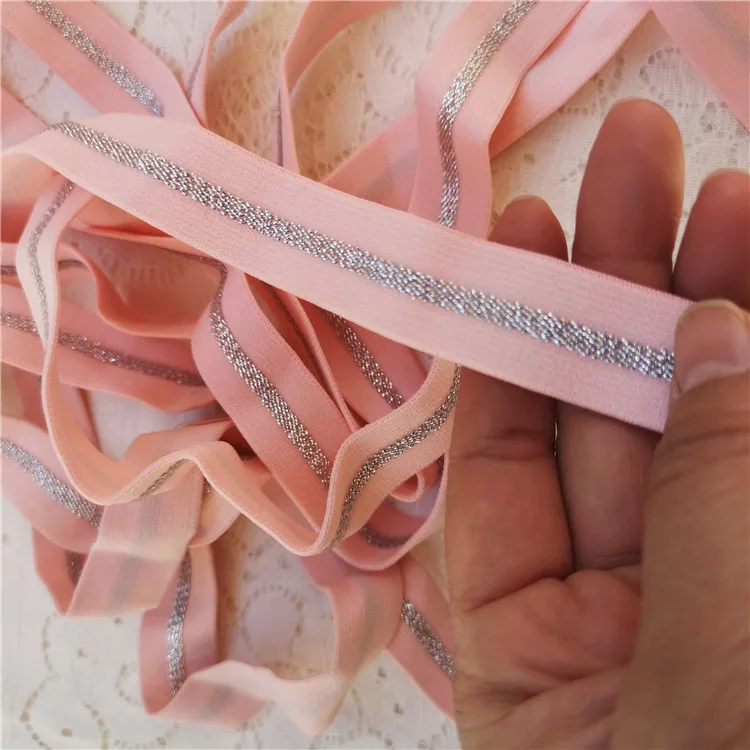 

5Meters/lot 2cm wide Super elastic pink band lace Belt cuffs elastic ribbon lace accessories SC609