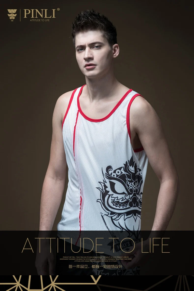 Настоящая гимнастическая майка Топ для фитнеса для мужчин Camiseta tirantes Hombre Pinli Летний мужской спортивный жилет для отдыха с принтом Tide B192514573