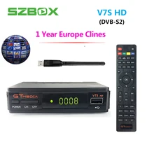 GTMEDIA V7S HD DVB-S2 TV Receiver Support CCCams Newcamd PowerVu Biss USB 3G Dongle Youtube USB PVR smart tv box PK freesat v7