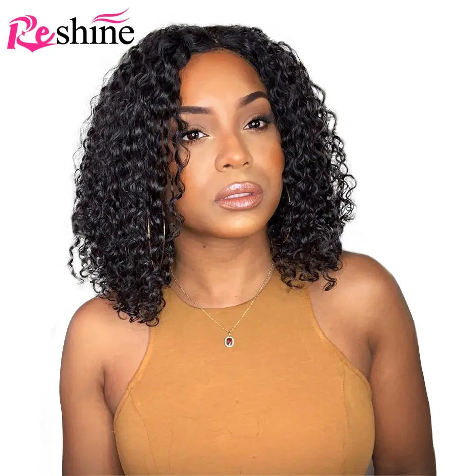 

Brazilian Kinky Curly Human Hair Lace Wig With Pre Plucked Hairline For Women Short Bob Lace Front Human Hair Wigs Remy Hair
