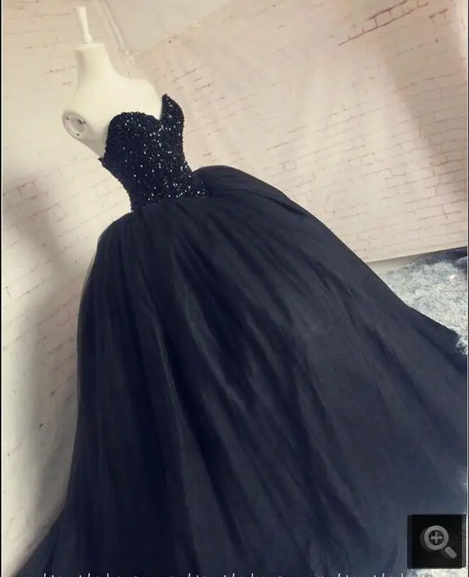 2016 Новый vestido де феста Бальное платье из бисера пром dress милая опухшие пром Платья Черный Пром платья одеяние де вечер courte