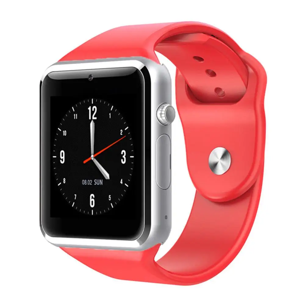 Red Смарт-часы с камерой sim-карты наручные часы Bluetooth Smartwatch Relogio для Apple samsung huawei pk DZ09 X6 - Цвет: Red