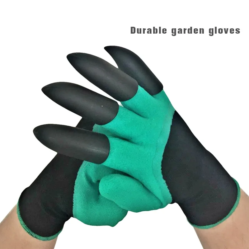 Aibusiso latex garden gloves with 4 ABS Plastic Claws for garden